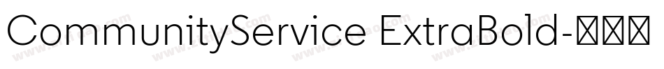 CommunityService ExtraBold字体转换